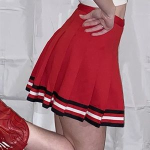 Red cheerleader skirt